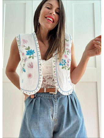 Chaleco Corto Bordado KELUNE 08 HEVE