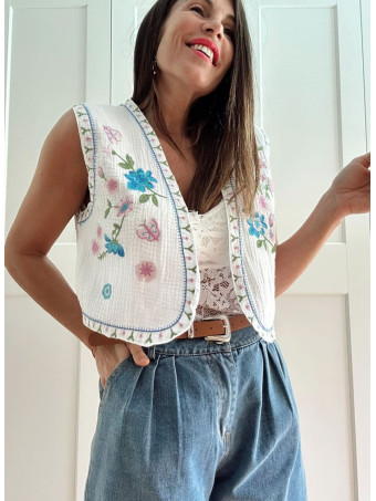 Chaleco Corto Bordado KELUNE 08 HEVE
