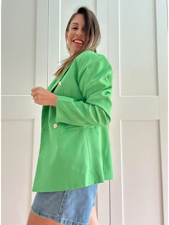 Blazer Cruzado Doble Botonadura OLYRVE Verde HEVE