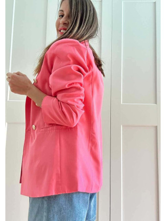 Blazer Cruzado Doble Botonadura OLYRVE Rosa HEVE
