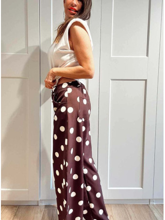 Pantalón Balloon Lunares MOONELLE Marrón HEVE