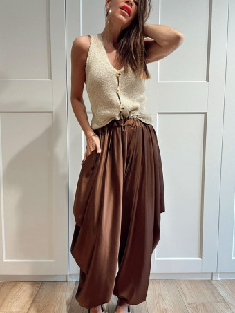 Pantalón Harem KANCHEN Marrón HEVE