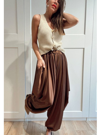 Pantalón Harem KANCHEN Marrón HEVE
