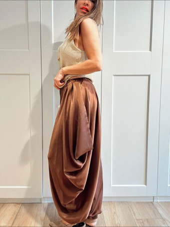 Pantalón Harem KANCHEN Marrón HEVE