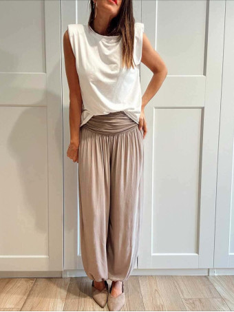 Pantalón Harem ALADDÍN Taupe HEVE