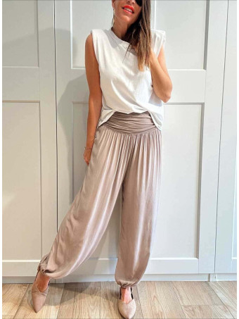 Pantalón Harem ALADDÍN Taupe HEVE