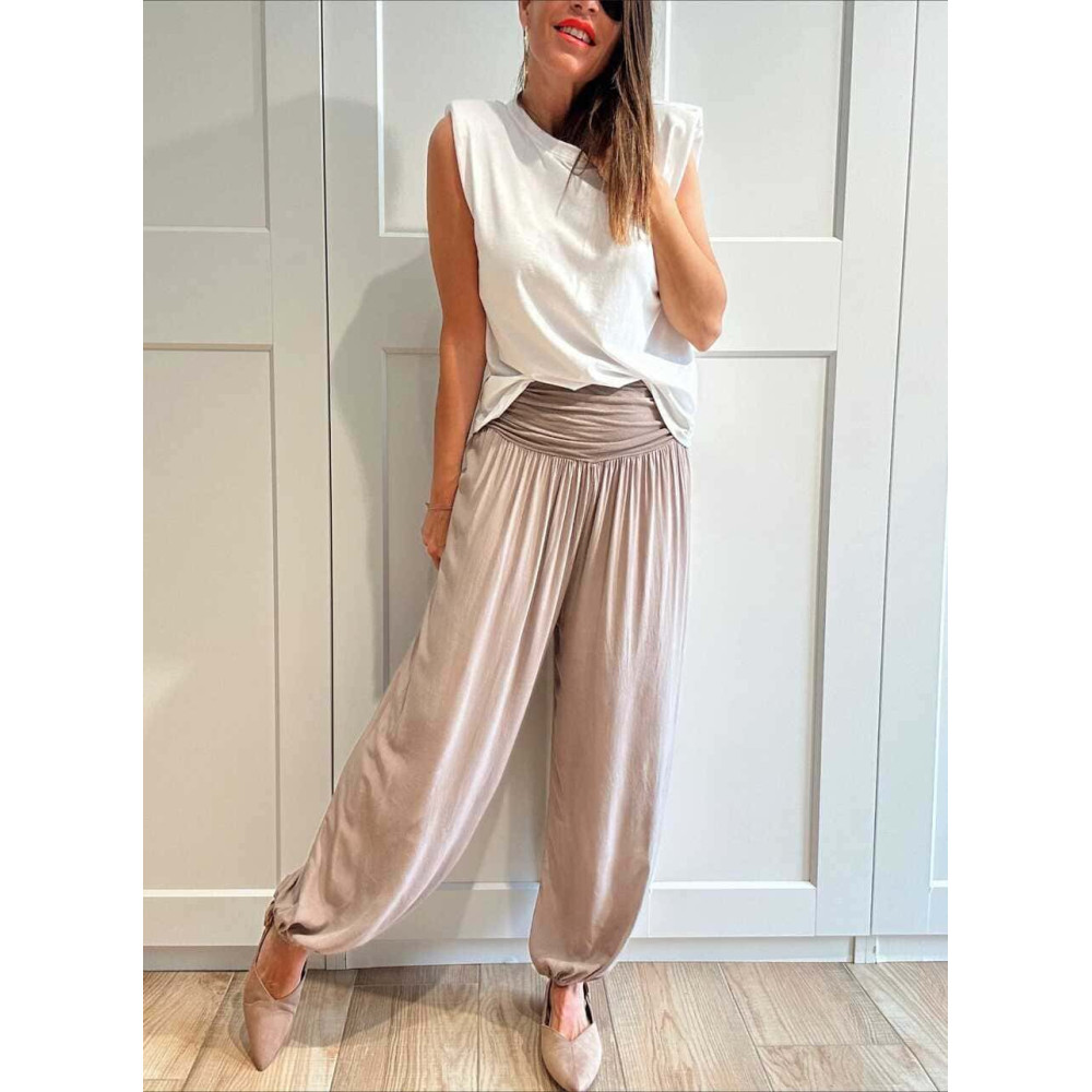 Pantalón Harem ALADDÍN Taupe HEVE