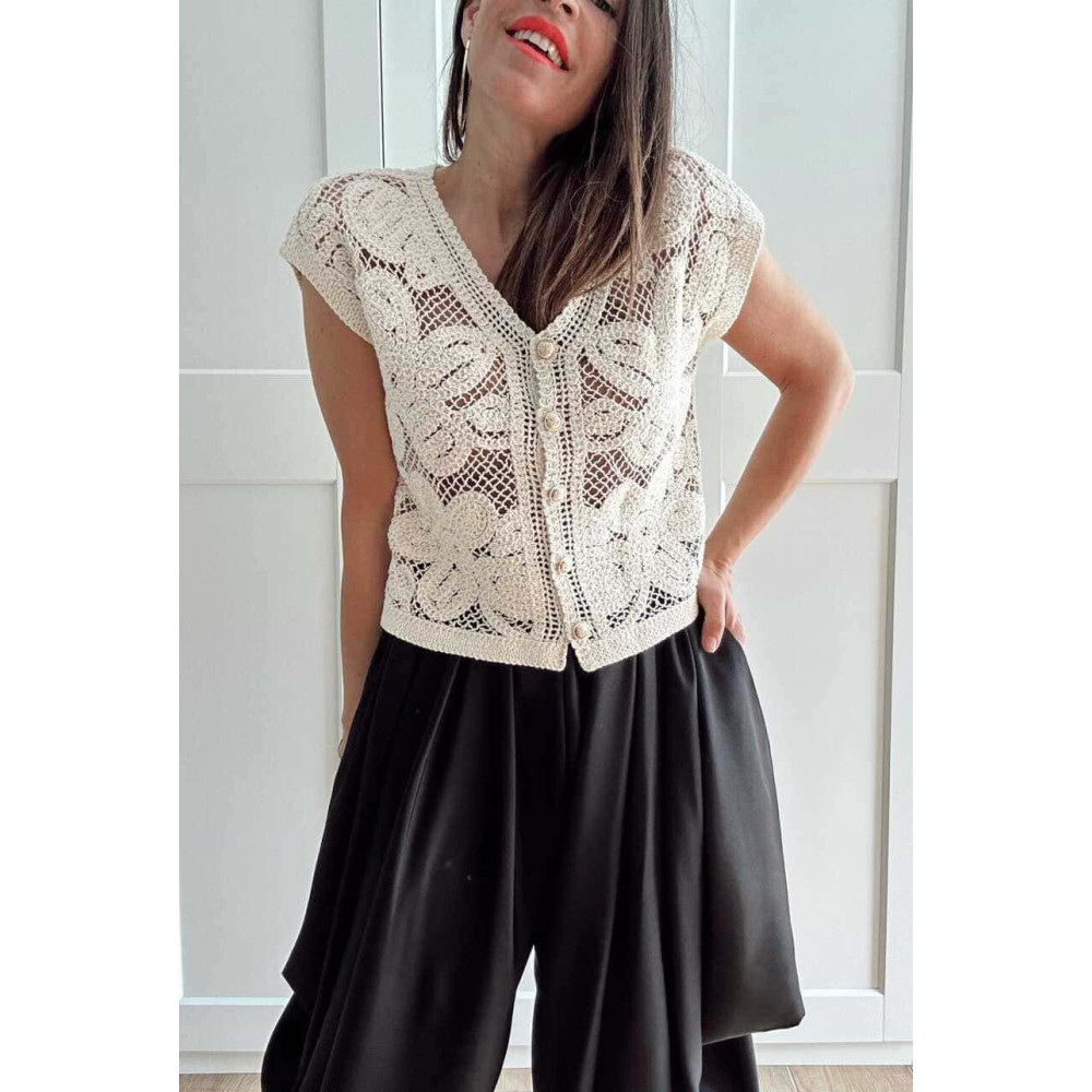 Punto Crochet Algodón MEFIDOW Beige HEVE