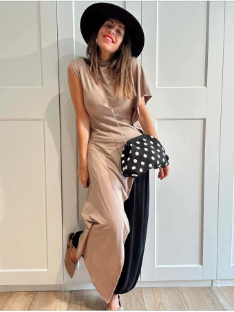 Bolso Lona Frame Bag Lunares Negro HEVE