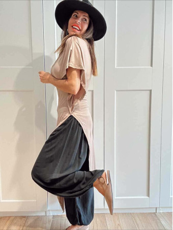 Cuerpo Asimétrico Extra Long STORMYNE Taupe HEVE