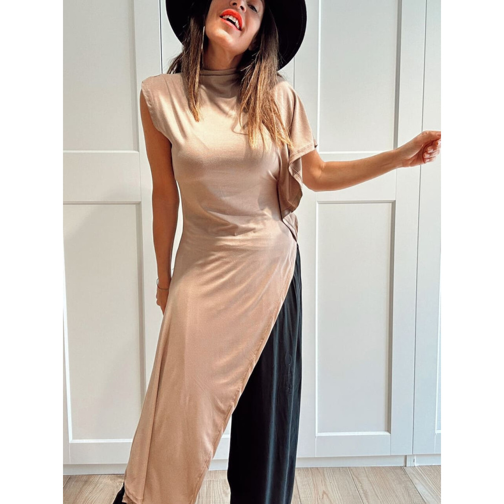 Cuerpo Asimétrico Extra Long STORMYNE Taupe HEVE