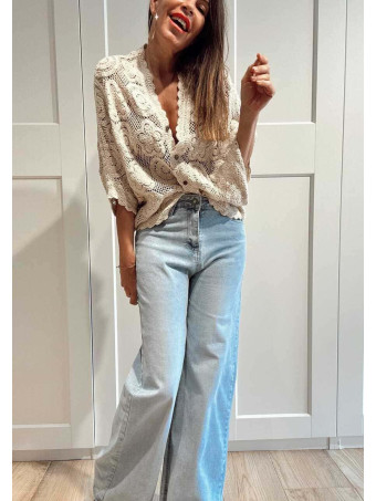 Jeans Wide Leg Tiro Alto BOYCE HEVE