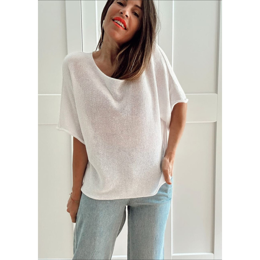 Punto Manga Corta DEEYAZ Blanco HEVE