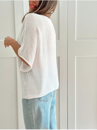 Punto Manga Corta DEEYAZ Blanco HEVE