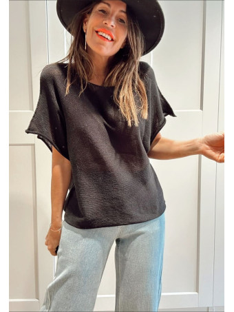 Punto Manga Corta DEEYAZ Negro HEVE