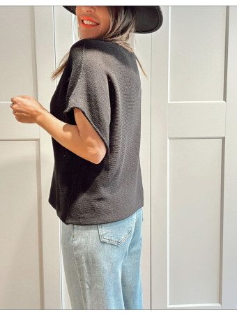 Punto Manga Corta DEEYAZ Negro HEVE