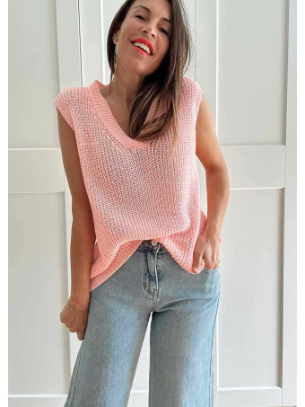 Chaleco Punto Básico SWEETCHILD Rosa HEVE