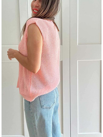 Chaleco Punto Básico SWEETCHILD Rosa HEVE