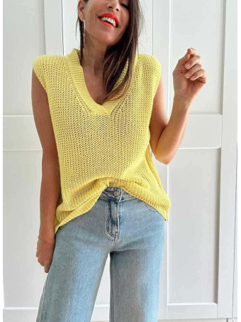 Chaleco Punto Básico SWEETCHILD Amarillo HEVE