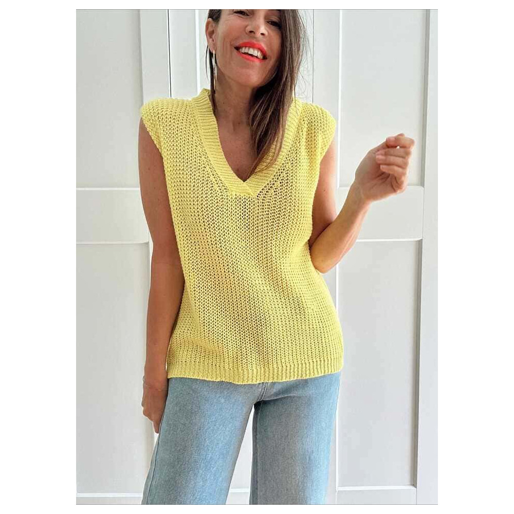 Chaleco Punto Básico SWEETCHILD Amarillo HEVE