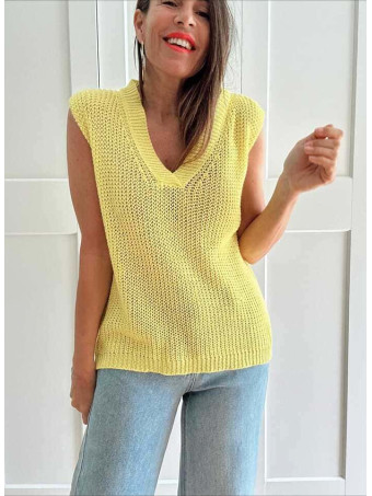 Chaleco Punto Básico SWEETCHILD Amarillo HEVE