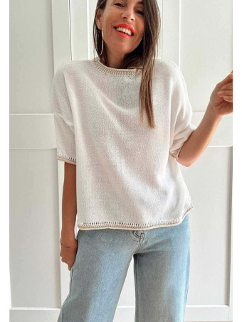 Punto Manga Corta Ribetes GAYLEN Crudo HEVE