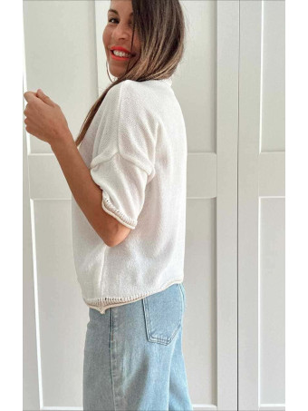 Punto Manga Corta Ribetes GAYLEN Crudo HEVE