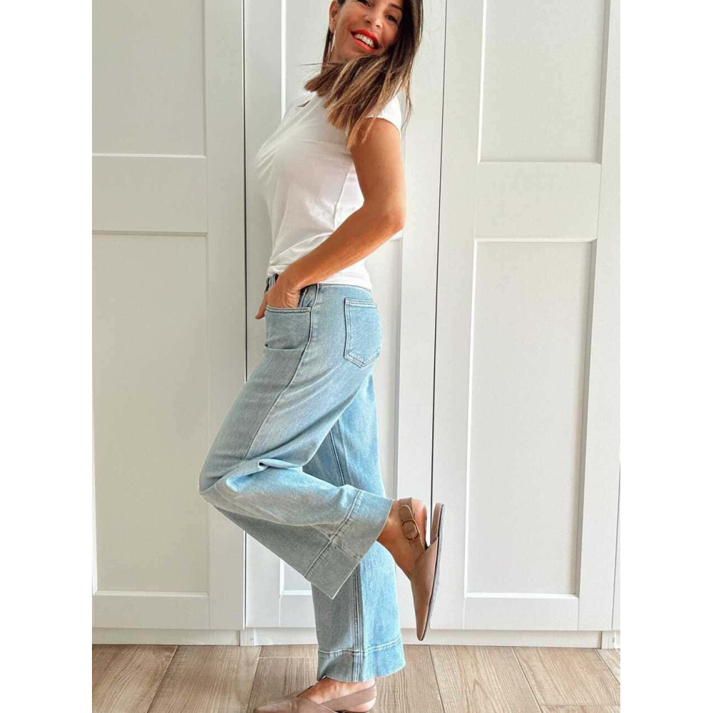 Jeans Straight Maxi-Dobladillo HAWLENY HEVE
