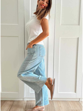 Jeans Straight Maxi-Dobladillo HAWLENY HEVE