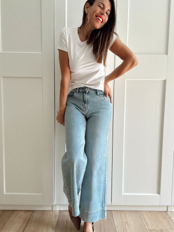 Jeans Straight Maxi-Dobladillo HAWLENY HEVE