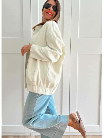 Chaqueta Retro Oversize BADOCK Crema HEVE