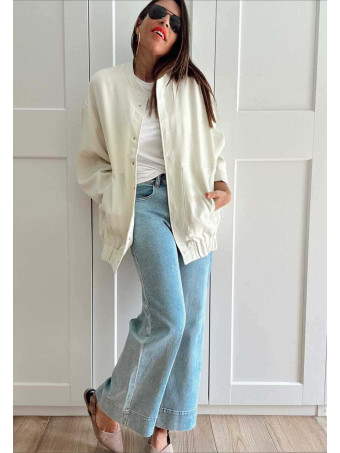 Chaqueta Retro Oversize BADOCK Crema HEVE