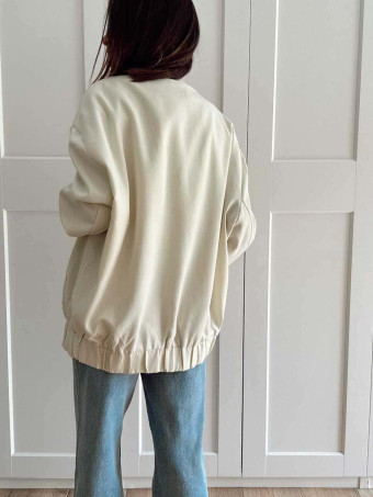 Chaqueta Retro Oversize BADOCK Crema HEVE