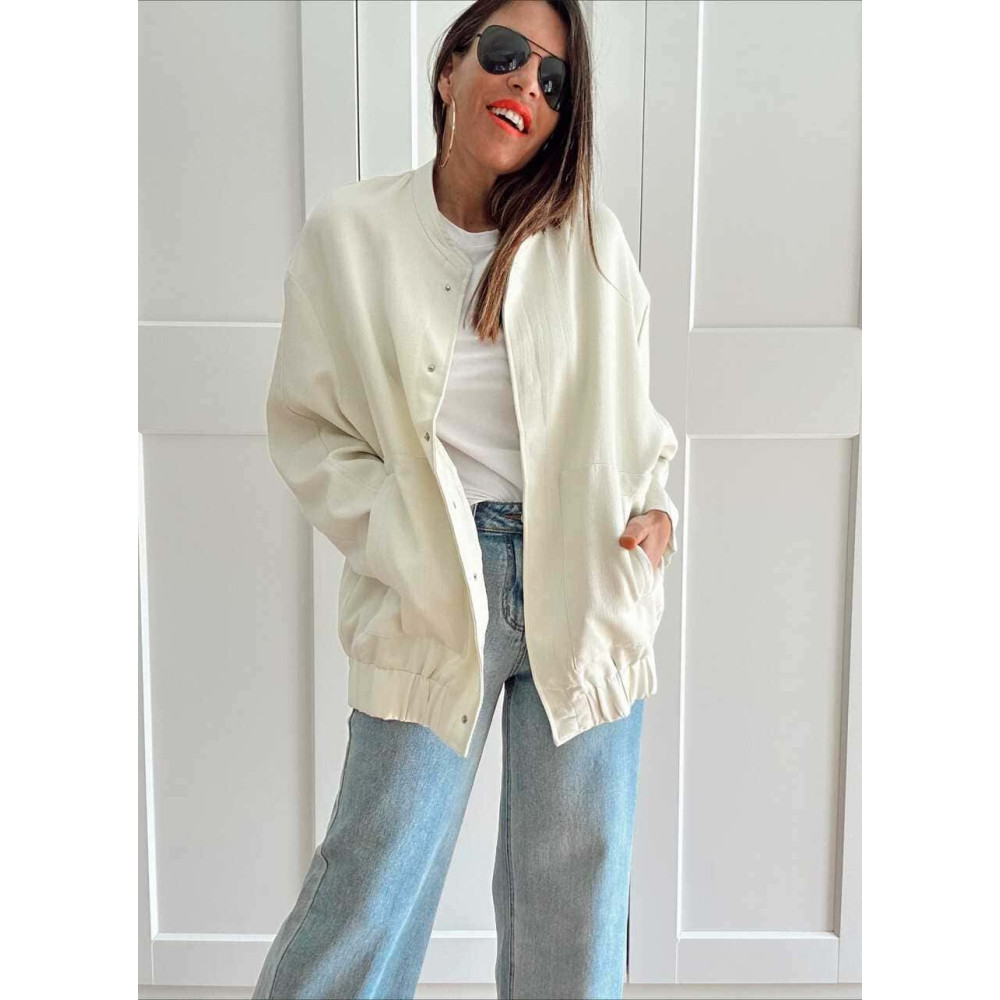 Chaqueta Retro Oversize BADOCK Crema HEVE