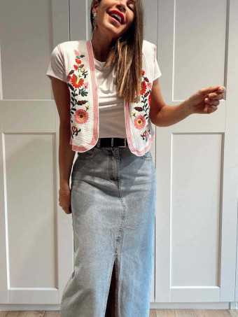 Chaleco Corto Bordado KELUNE 02 HEVE