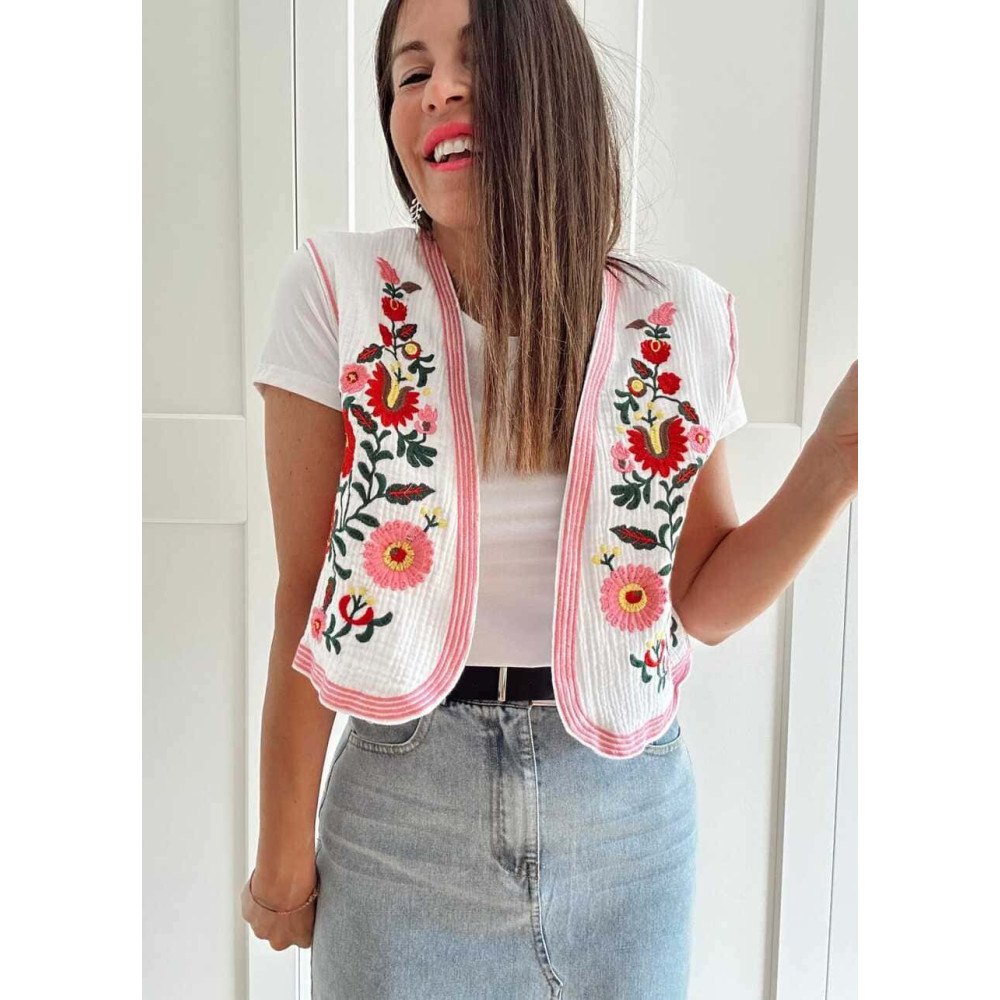 Chaleco Corto Bordado KELUNE 02 HEVE