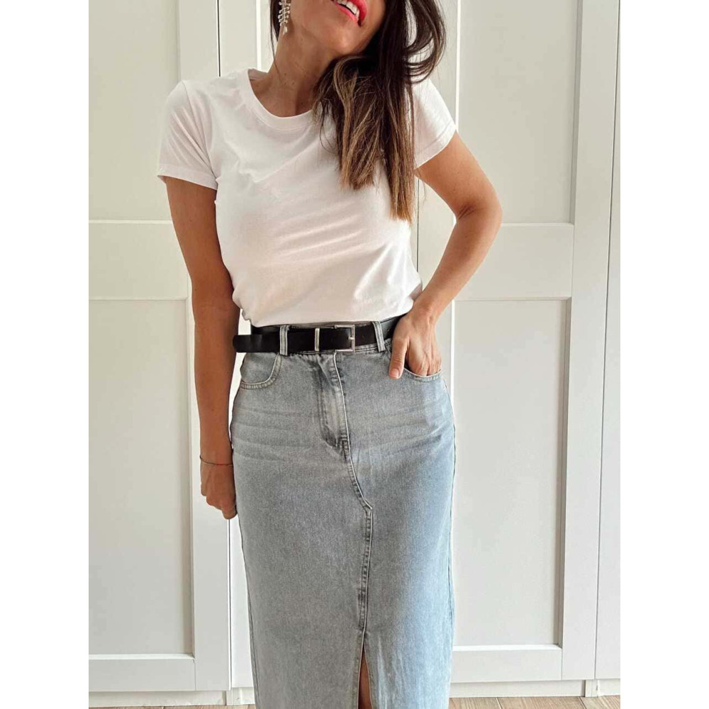 Camiseta Básica Algodón VAMIKE Blanco HEVE