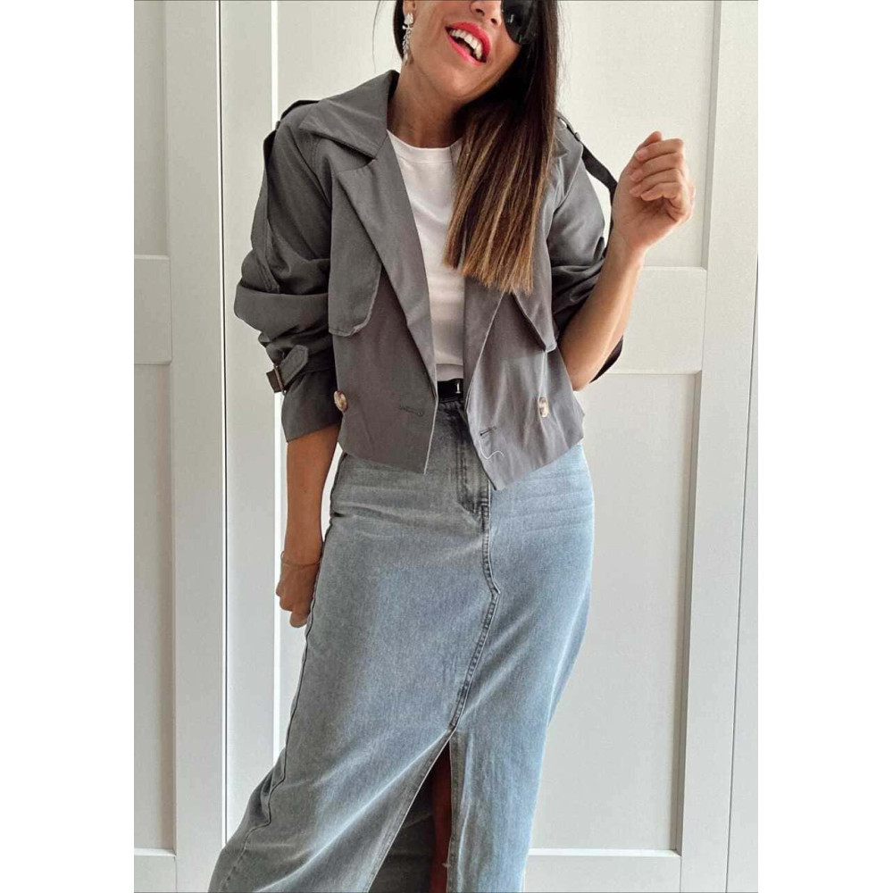 Gabardina Corta RAINZ Gris HEVE
