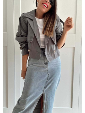 Gabardina Corta RAINZ Gris HEVE