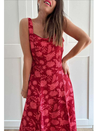 Vestido Estampado con Vuelo AMASTAY HEVE