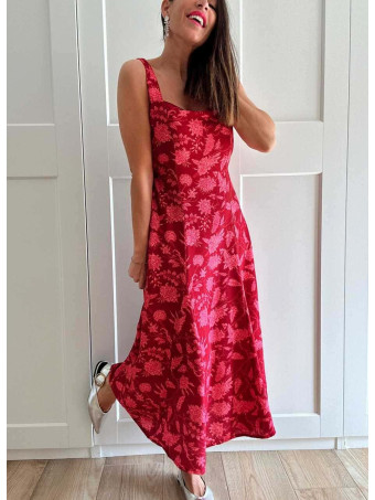 Vestido Estampado con Vuelo AMASTAY HEVE