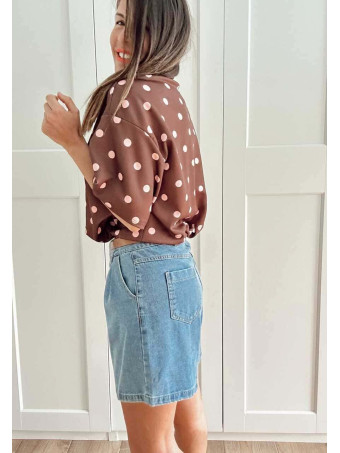 Cuerpo Abullonado Lunares MARISELA Marrón HEVE