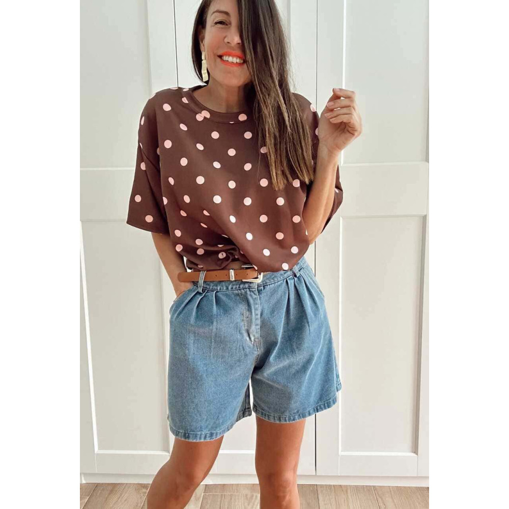 Cuerpo Abullonado Lunares MARISELA Marrón HEVE