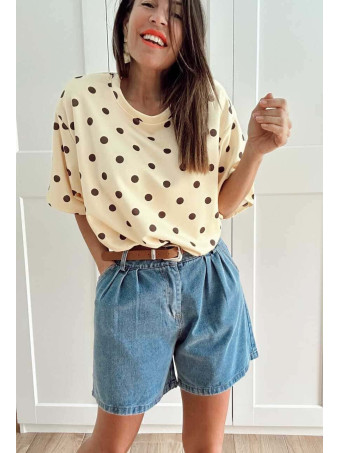 Cuerpo Abullonado Lunares MARISELA Amarillo HEVE