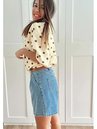 Cuerpo Abullonado Lunares MARISELA Amarillo HEVE