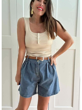 Top Básico Canalé REELMA Beige HEVE