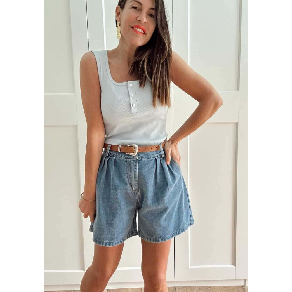 Top Básico Canalé REELMA Celeste HEVE