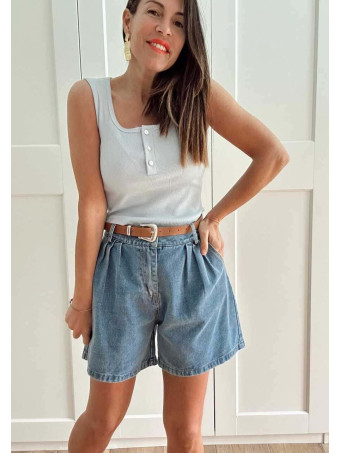 Top Básico Canalé REELMA Celeste HEVE