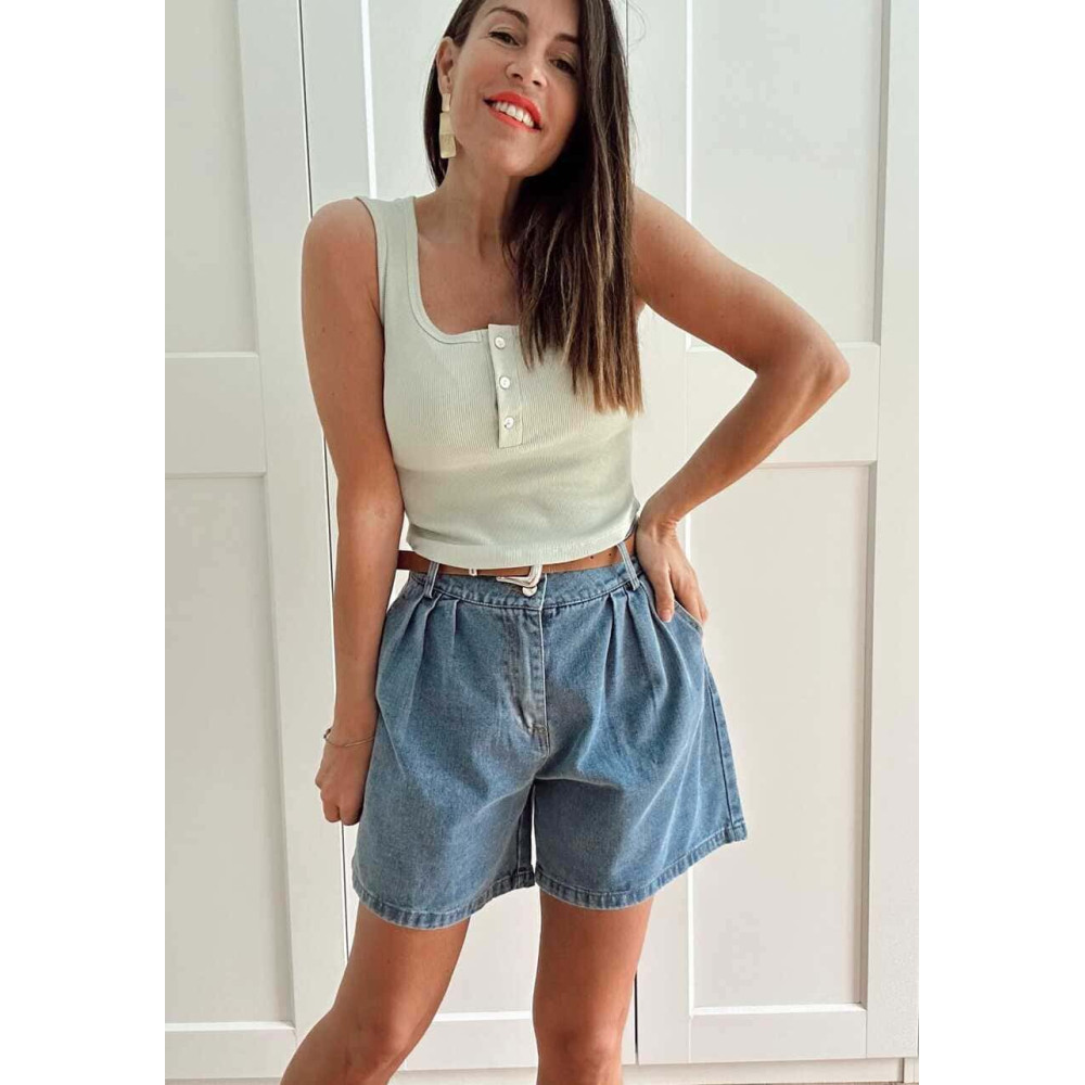 Top Básico Canalé REELMA Verde Menta HEVE