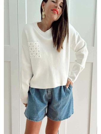 Punto Bolsillo Calado KELMORA Crudo HEVE